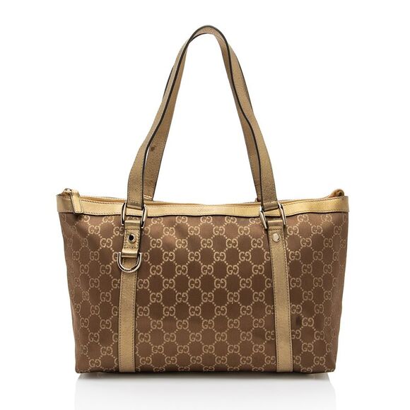 Gucci Handbags - Gucci Metallic GG Canvas Abbey Medium Tote